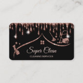 Reinigungshaus Sparkling Rose Gold Visitenkarte (Vorderseite)