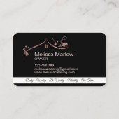 Reinigungshaus Sparkling Rose Gold Visitenkarte (Rückseite)