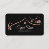 Reinigungshaus Sparkling Rose Gold Visitenkarte (Vorderseite)