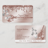 Reinigungshaus Sparkling Rose Golddiamanten Visitenkarte (Vorne/Hinten)