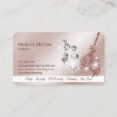 Reinigungshaus Sparkling Rose Golddiamanten Visitenkarte (Rückseite)