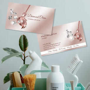 Reinigungshaus Sparkling Rose Golddiamanten Visitenkarte