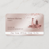 Reinigungshaus Sparkling Rose Goldschwamm Bus Visitenkarte (Rückseite)