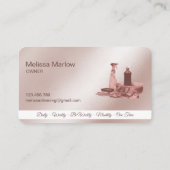 Reinigungshaus Sparkling Rose Goldschwamm Visitenkarte (Rückseite)