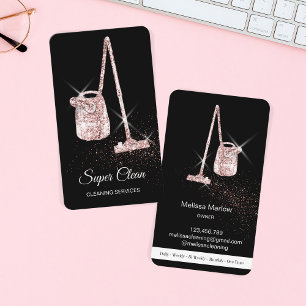 Reinigungshaus Sparkling Rose Goldvakuum Bu Visitenkarte