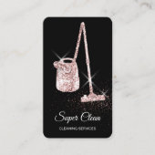 Reinigungshaus Sparkling Rose Goldvakuum Bu Visitenkarte (Vorderseite)