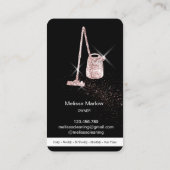 Reinigungshaus Sparkling Rose Goldvakuum Bu Visitenkarte (Rückseite)