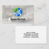 Reinigungshilfe | Reinigungsdienste im Haus Visitenkarte (Vorne/Hinten)