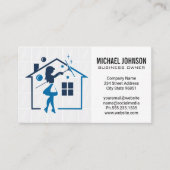 ReinigungsHouse-Logo | Badezimmer Tiles Visitenkarte (Vorderseite)