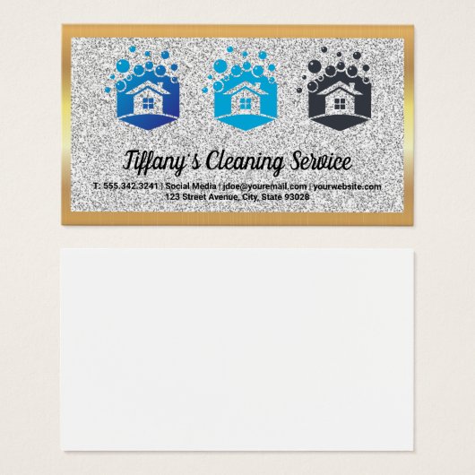 ReinigungsHouse-Logo | Gold Metallic (Vorne & Hinten)