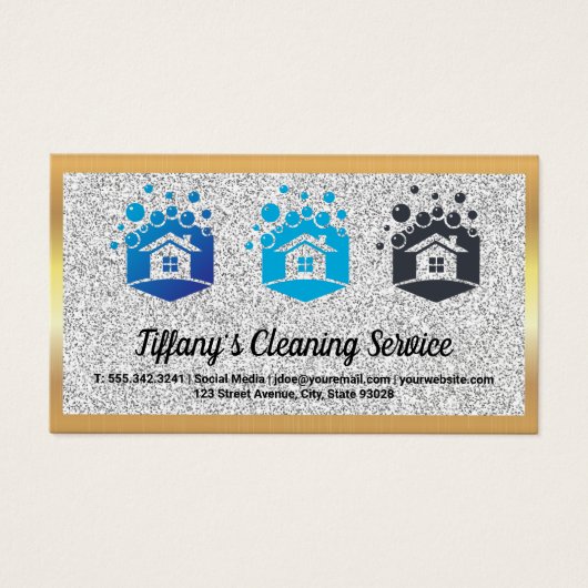 ReinigungsHouse-Logo | Gold Metallic (Vorderseite)