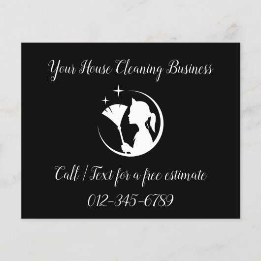 ReinigungsHouse QR Code Sparkling Business Flyer (Vorne)