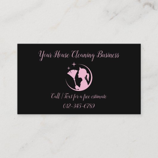 ReinigungsHouse QR Code Sparkling Business Visitenkarte (Vorderseite)