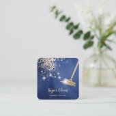 ReinigungsHouse Sparkling Driving Gold Square Quadratische Visitenkarte (Stehend Vorderseite)