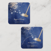 ReinigungsHouse Sparkling Driving Gold Square Quadratische Visitenkarte (Vorne/Hinten)