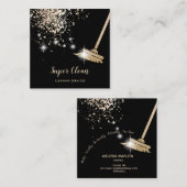 ReinigungsHouse Sparkling Gold trinken Quadratische Visitenkarte (Vorne/Hinten)