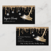 ReinigungsHouse Sparkling Gold trinken Visitenkarte (Vorne/Hinten)