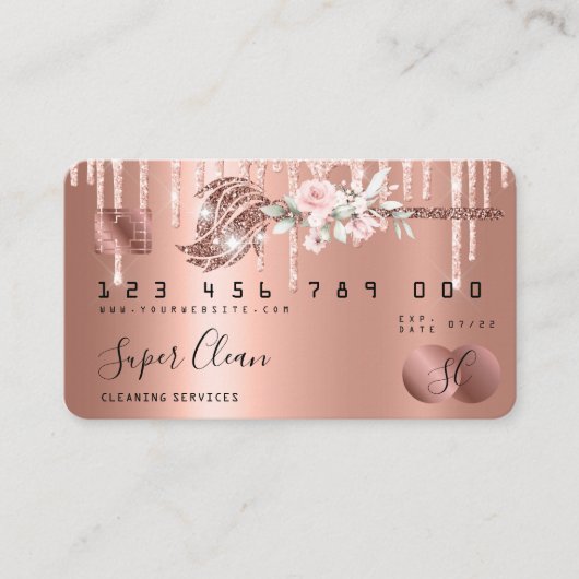 ReinigungsHouse Sparkling Kreditkarte Visitenkarte (Vorderseite)