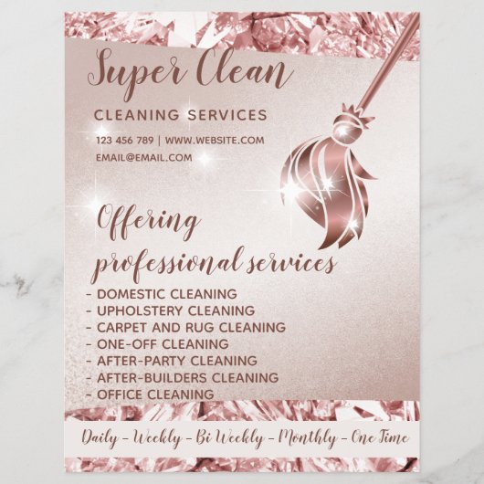 ReinigungsHouse Sparkling Rose Gold Flyer (Vorne)