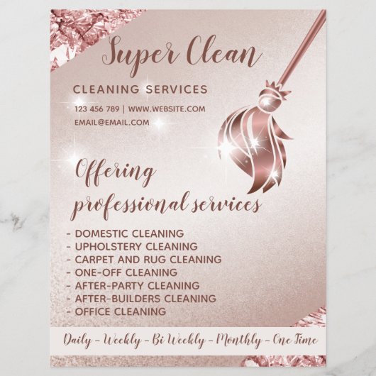 ReinigungsHouse Sparkling Rose Gold Flyer (Vorne)