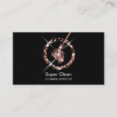 ReinigungsHouse Sparkling Rose Gold Glitzer Visitenkarte (Vorderseite)