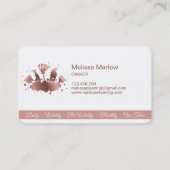 ReinigungsHouse Sparkling Rose Gold Monogram B Visitenkarte (Rückseite)