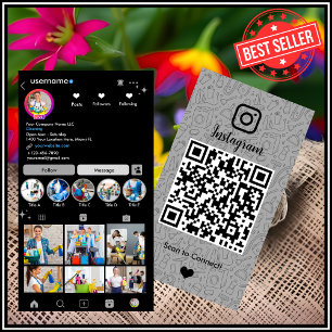 Reinigungsinjektion Grau QR-Code für Unterkunft Visitenkarte