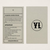 Reinigungsinstruktionen Produktpfandkarte (Vorne & Hinten)