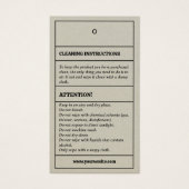 Reinigungsinstruktionen Produktpfandkarte (Vorderseite)