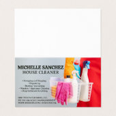 Reinigungskorb Visitenkarten (Außenseite Aufgefaltet)