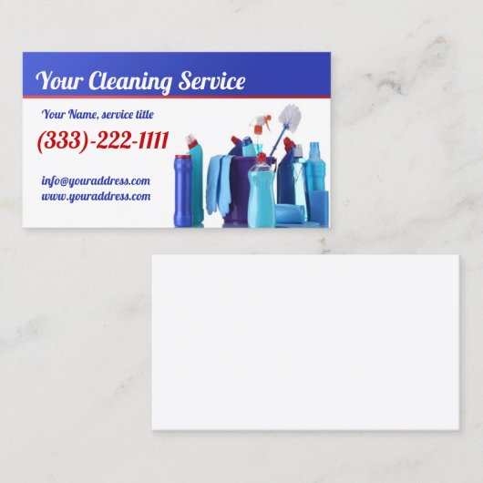 Reinigungskräfte für Umzug und Umzug Visitenkarte (Vorne/Hinten)
