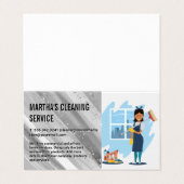 ReinigungsLady | Maid Visitenkarten (Außenseite Aufgefaltet)