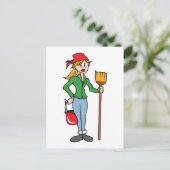 ReinigungsLady Postkarte (Stehend Vorderseite)