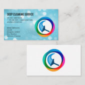 ReinigungsLady | Reinigungsservice-Logo Visitenkarte (Vorne/Hinten)