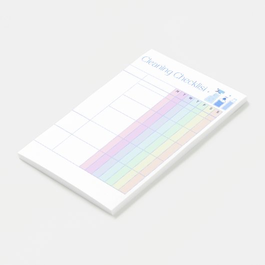 Reinigungsliste Post-it Klebezettel (angewinkelt)