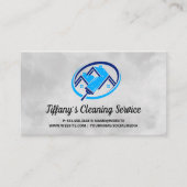 Reinigungslogo | Maid | Janitor Visitenkarte (Vorderseite)
