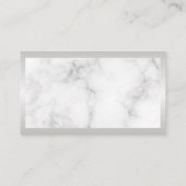 Reinigungslogo | Marmor | Metallische Grenze Visitenkarte (Rückseite)