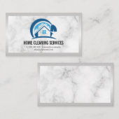 Reinigungslogo | Marmor Visitenkarte (Vorne/Hinten)