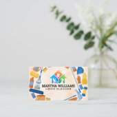 Reinigungslogo | Reinigungsgerät Visitenkarte (Stehend Vorderseite)