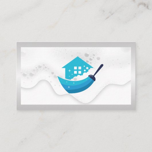 Reinigungslogo | Seifenblasen Visitenkarte (Rückseite)