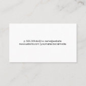 Reinigungslösung Spray Flasche | Blasen Visitenkarte (Rückseite)