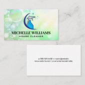 Reinigungslösung Spray Flasche | Blasen Visitenkarte (Vorne/Hinten)