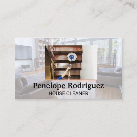 Reinigungsmaid | Moppingböden Visitenkarte (Vorderseite)