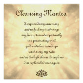 Reinigungsmantra Poster (Vorderseite)