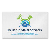 Reinigungsmittel für Broom-Mop | Maid-Services Magnetische Visitenkarte (Vorderseite)
