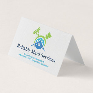 Reinigungsmittel für Broom-Mop   Maid-Services Visitenkarten