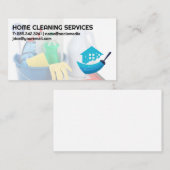 Reinigungsmittel | Hausreiniger-Logo Visitenkarte (Vorne/Hinten)