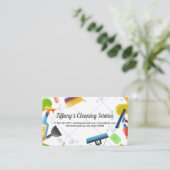 Reinigungsmittel | Hintergrund der Fliesenböden Visitenkarte (Stehend Vorderseite)