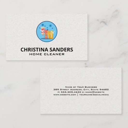 Reinigungsmittel | Reinigungsdienste Visitenkarte (Vorne/Hinten)