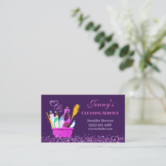 Reinigungsmittel Visitenkarte (Stehend Vorderseite)